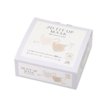 日本 3coisn 小顏口罩-粉橘/米白 30入 (JN4146)