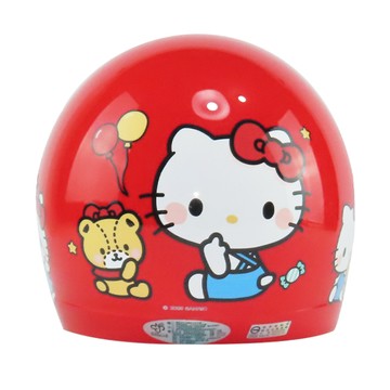 華泰 K-857 KT06 KITTY小熊款 紅色 正版授權 兒童型 中童 安全帽 3/4罩