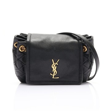 SAINT LAURENT YSL 聖羅蘭 Mini Nolita 羊皮 黑色 肩背包 672738 【二手名牌BRAND OFF】