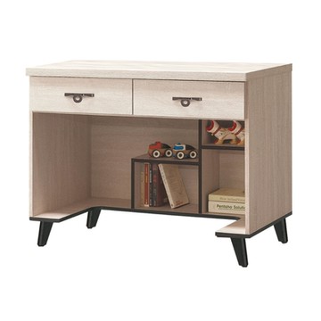 文創集 米砂3.5尺二抽書桌-106x58x82cm免組