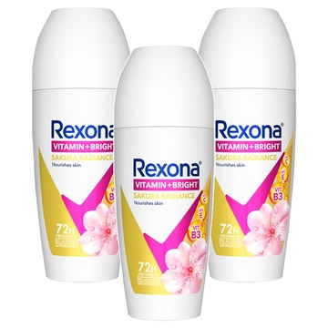 Rexona 蕊娜 制汗爽身香體露 完美透亮櫻花  45ml  3瓶