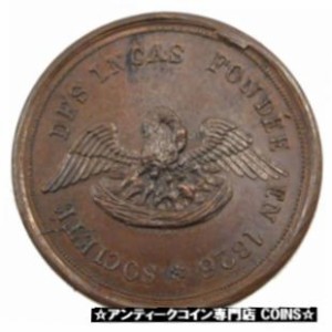 アンティークコイン France, Masonic, Token, 1851, MS Copper, 4.41