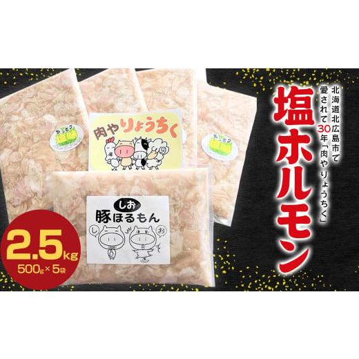 ふるさと納税 北海道 北広島市 塩ホルモン 2.5kg（500g×5袋）ホルモン焼 焼肉 バーベキュー 北海道北広島市