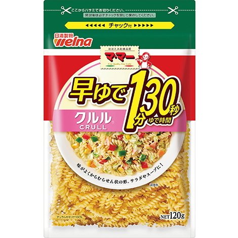 マ・マーマカロニ マ・マー 早ゆで1分30秒 クルル 120g