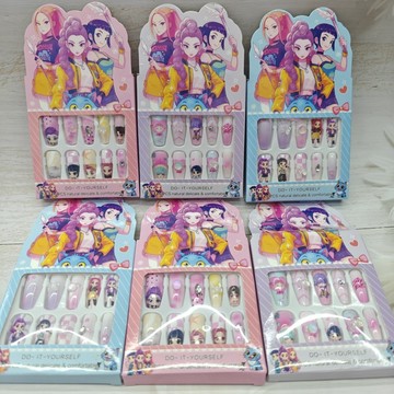 【美甲貼片】指甲 指甲貼片 美甲 美甲貼片 卡通指甲片 穿戴甲 女孩兒童 文具組 kpop 獵魔女團 指甲蓋