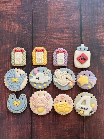 男生12片/無糖霜收涎餅乾/收口水餅乾/4個月