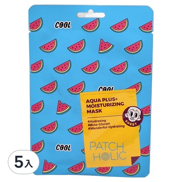 PATCHHOLIC Aqua plus + 強化保濕補水面膜 深層保濕  1片  5包