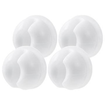 Tamsaa 免打孔吸盤式牙刷架 PVC 塑膠材質  White  4個