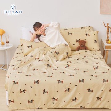 【DUYAN 竹漾】舒柔棉四件式涼被床包組 多款任選(雙人)