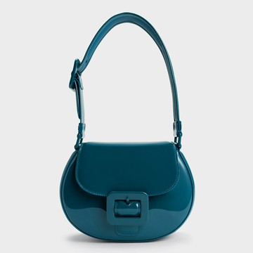 Lula 漆皮方釦肩背包