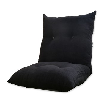 【班尼斯】胖胖貓 惰性和室椅/單人沙發-黑色麂皮絨