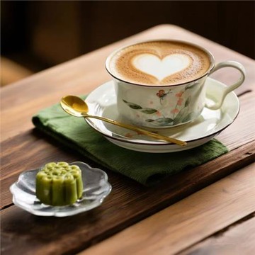 手繪陶瓷咖啡杯碟套裝家用辦公室下午茶杯輕奢高檔茶咖杯家用水杯