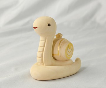 黃楊木雕 招財 生肖 干支 蛇 工藝品 擺件 送禮