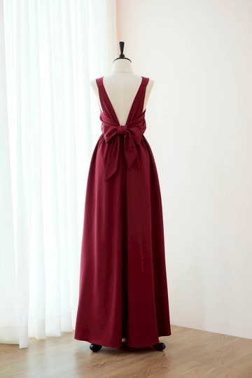 深紅色洋裝 酒紅色洋裝 伴娘露背派對雞尾酒洋裝