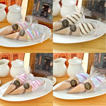 蛋糕毛巾-甜筒造型毛巾 【台灣興隆毛巾製】文創小物 派對禮物 禮品 贈品