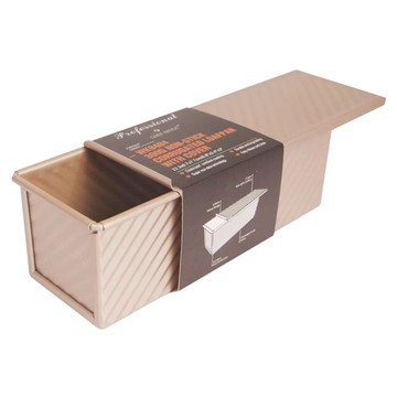 CHEFMADE 學廚 不粘波紋滑蓋吐司盒 香檳金300G  22.3 x 8.7 x 7.7cm  1個