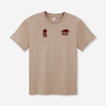 【夏日穿搭】Roots男裝-ROOTS SPORTING GOODS 短袖上衣 (石褐色)