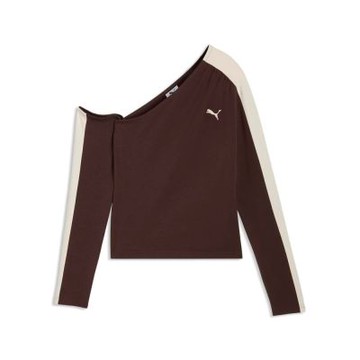 PUMA 流行系列 T7 女 斜肩薄長T恤 63462313