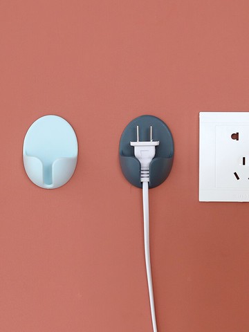 電源線掛插頭的掛鉤固定器廚房收納整理插座掛鉤架強力粘膠置物架