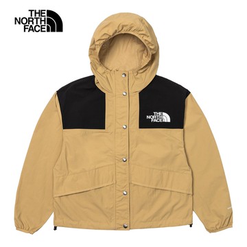 The North Face北面女款卡其色防潑水連帽防風外套｜5JXOLK5