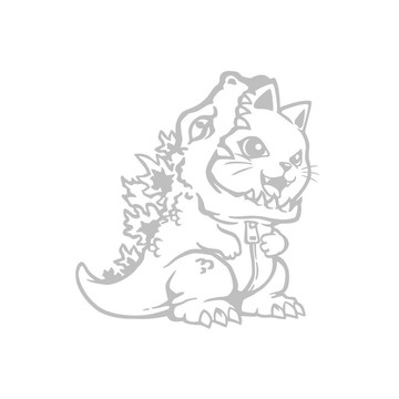 喵吉拉 貓咪 哥吉拉 防水貼紙 防水耐曬 可愛貼紙 汽車貼紙