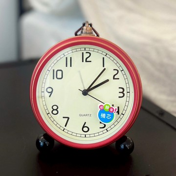 WE CHAMP 復古風格靜音鬧鐘 WTB-361  紅色