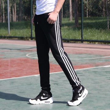 加絨加厚滌綸運動褲男冬季防風保暖休閑褲子寬松直筒高腰防寒棉褲