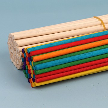 圓形小木棍 小木條 木棒 手作材料 原木色 彩色木棍 圓木棒 雪糕棒 兒童DIY 手工藝 美術美勞【BlueCat】【JC4934】