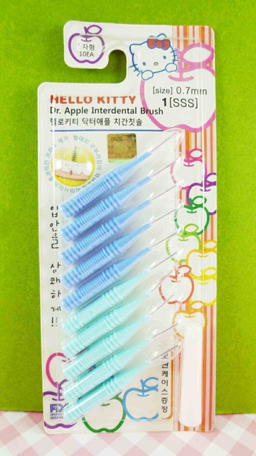 【震撼精品百貨】Hello Kitty 凱蒂貓 齒縫清潔棒-藍綠 震撼日式精品百貨
