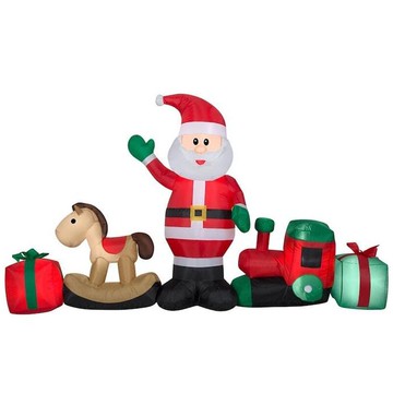 充氣 老公玩具火車木馬排排站，大型充氣/派對佈置/活動裝飾/聖誕擺飾/聖誕節/大型裝飾，X射線【X785501】