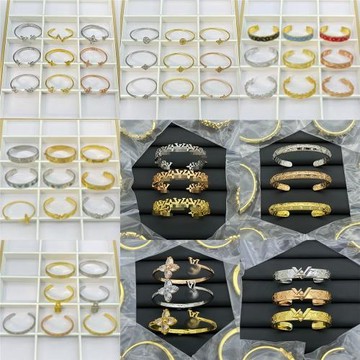 L家驢家小香風經典高版本精工精致v手鐲對版帶標手環跨境批發