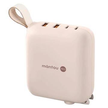 lisscode 饅頭Pro 100W氮化鎵極速充電器 USB-C單口 智慧分流 台灣設計 高質感皮革  粉色  1個  LA-100-PK