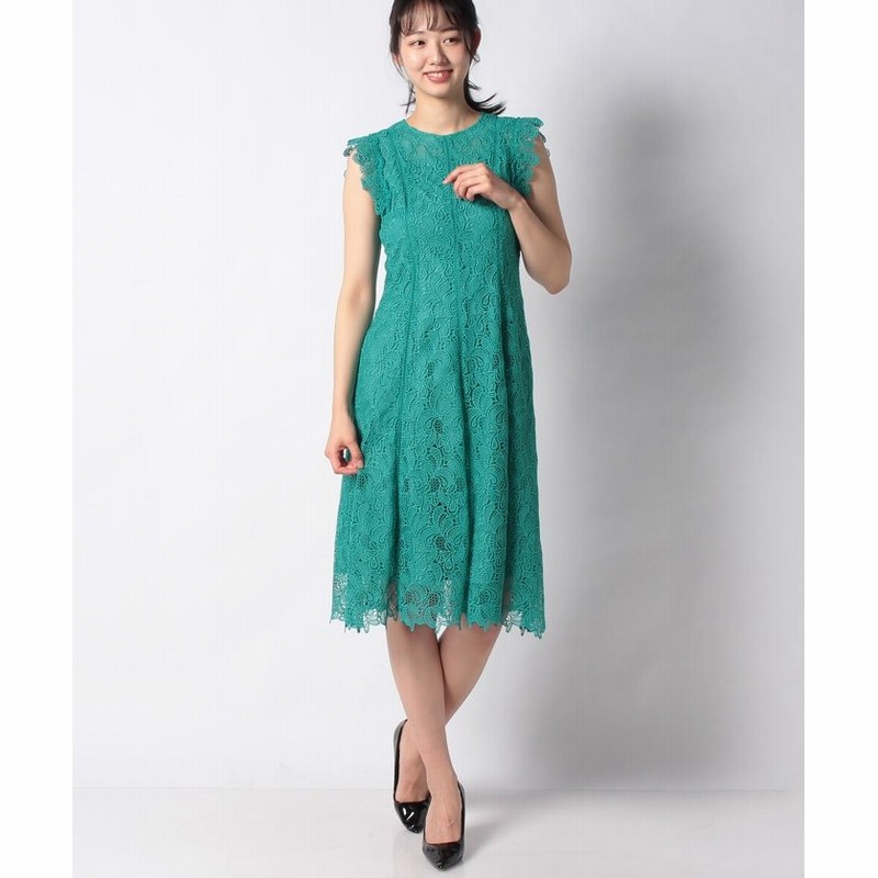 アナイ リーフボーダーレースフレアワンピース レディース ミントグリーン 34 Anayi 通販 Lineポイント最大1 0 Get Lineショッピング
