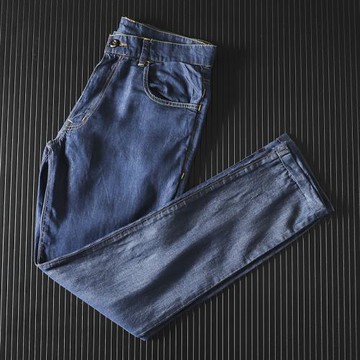 垂墜十足 天絲面料 外貿男裝夏季薄款透氣寬松小直筒天絲牛仔長褲