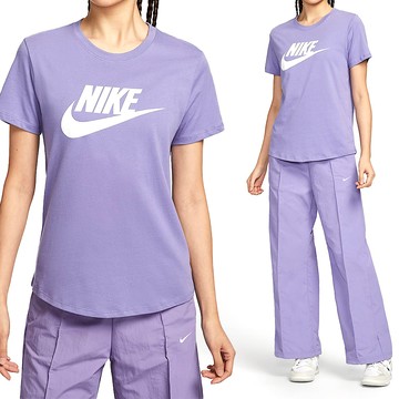 Nike Club SS Tee ICN FTRA 女款 紫色 棉質 經典 運動 上衣 圓領 短袖 DX7907-527