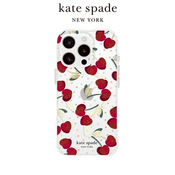 【kate spade】iPhone 16系列 MagSafe 精品防摔殼 嬌豔櫻桃｜甜美櫻桃 磁吸實用｜禮物首選