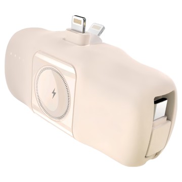 Timo Lightning直插式3合1口袋行動電源  TIMO-03L  奶茶色