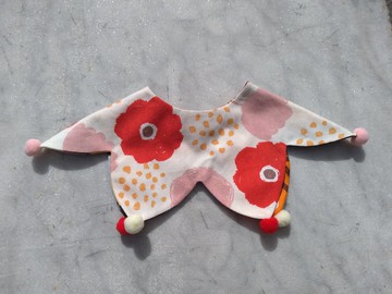 紅花  寵物雙面可調節領巾/領結【P231130】