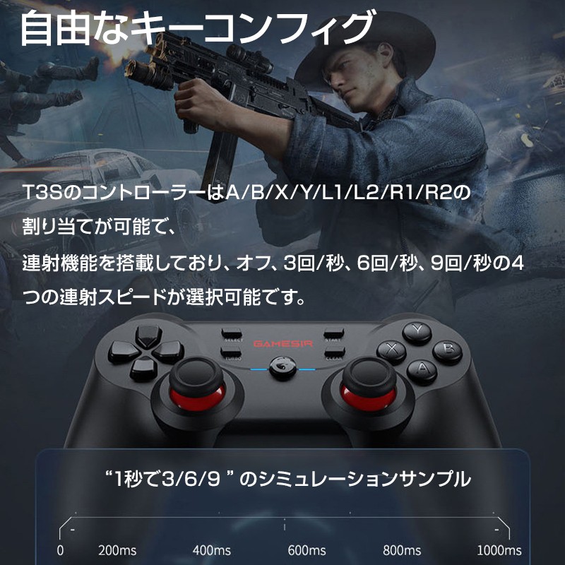 GameSir T3S コントローラー ゲームパッド 2台セット Bluetooth