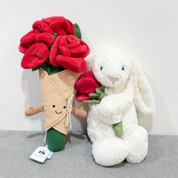 【預購】JELLYCAT  送禮推薦💝 情人節 玫瑰花邦尼兔 23cm 海外代購保證正版 生日禮物 情人節禮物 情人節快樂