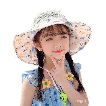 8632位回訪消費者😎 兒童遮陽帽 夏季漁夫帽 透氣網眼 防曬帽 男女童沙灘帽 中大童 太陽帽 H3GD