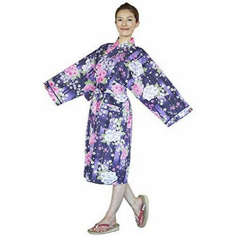 バスローブ 特選 浴衣 日本製 旅館浴衣 女性 婦人 レディース 部屋着 ルームウェア 紫牡丹 通販 Lineポイント最大0 5 Get Lineショッピング