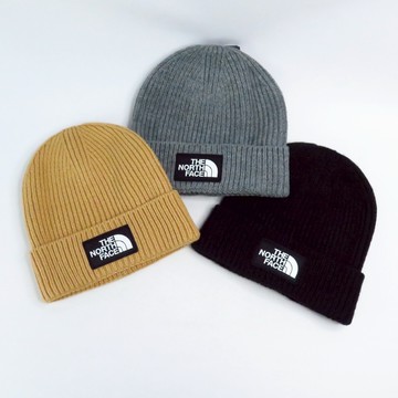 The North Face 北臉 LOGO BOX CUF BNE 針織毛帽 保暖 A3FJX-【iSport愛運動】