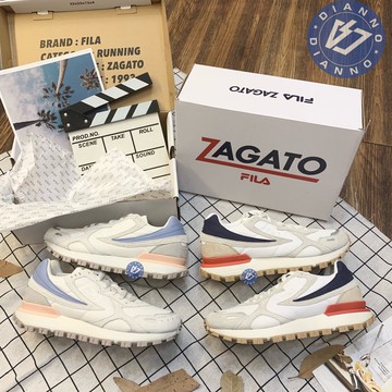 帝安諾-實體店面 Fila Zagato 金裕貞 韓國 復古 麂皮 厚底 球鞋 粉藍 紅藍 C124V-077 912