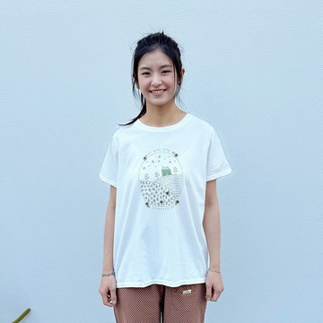 花木馬日系女裝圓領可愛圖案印花上衣