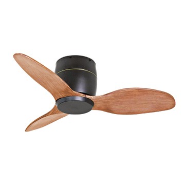 36吋SAMARA系列吊扇(正反轉功能)L08-SAMARA36-霧黑色／深木紋實木葉片