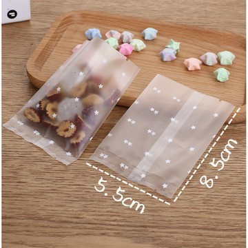 FDA認證 星星磨砂封口袋 餅乾袋 5.5*8.5 烘焙餅乾袋 機封袋 牛軋餅袋 手工皂袋