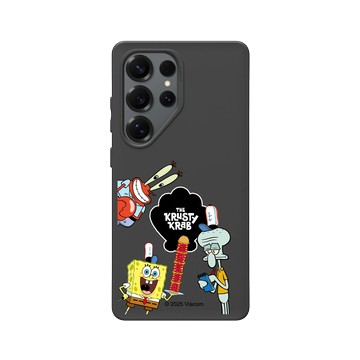 Galaxy S25 Ultra SolidSuit 黑 - 海綿寶寶 SpongeBob - 蟹堡王夥伴們