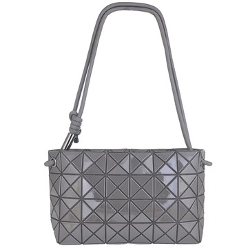 ISSEY MIYAKE 三宅一生 BAOBAO 灰亮面方格繩結4x6斜背/側肩包