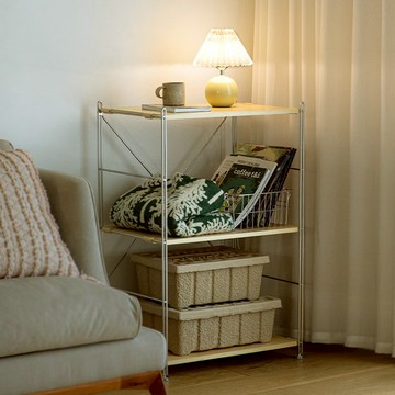 日本 霜山 60CM面寬不鏽鋼三層收納置物架-DIY